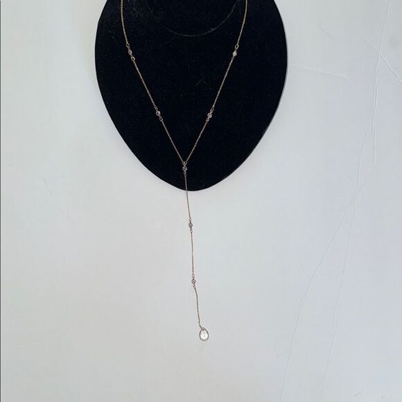 Elegant Gold Lariat Necklace - Picture 2 of 3